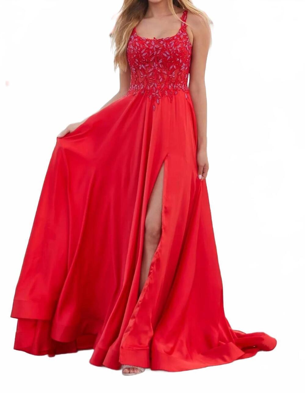 NEW AMARRA a-line maxi dress in red
